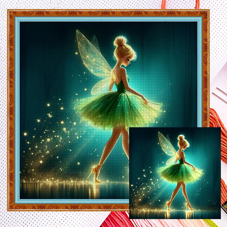 Dancing Princess Tinker Belle (40*40cm) 11CT Counted Cross Stitch gbfke