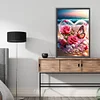 Liebesrose Schmetterling - runder Bohrer Diamantmalerei - 40*60cm (große Größe)
