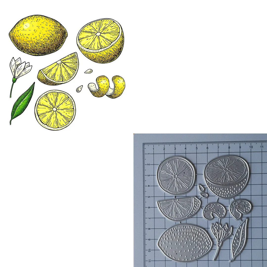 Nigikala Lemon Flower And Leaves Set Craft Paper Dies Cut For Card Making Diy Scrapbooking Dies Metal 2021 Embossing New