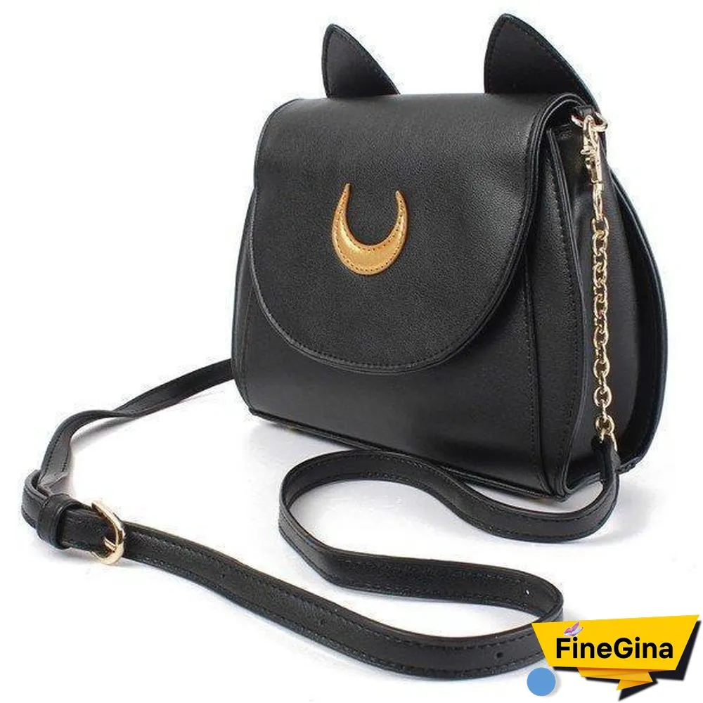 Sweet Moon Print Ear Pattern Design Crossbody Bag Cute Bag