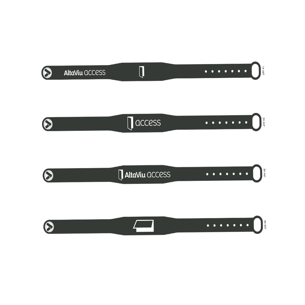 Waterproof QR Code Printed Em4200 TK4100 ID Key Card RFID Wristband 125khz For Access Control 7