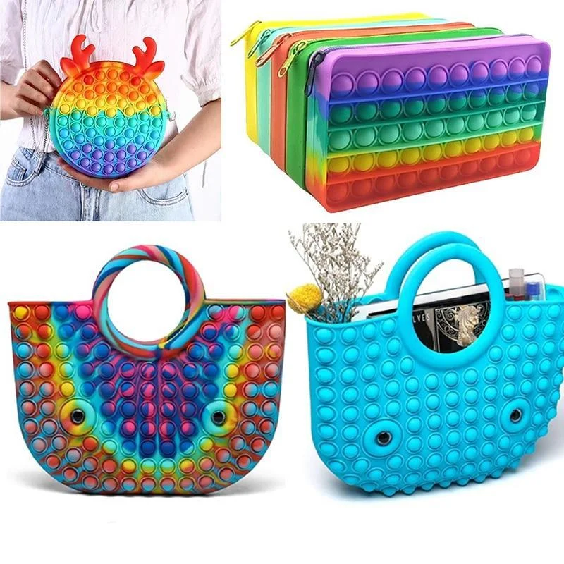 Push Bubble Purse Hand Bag Pop Fidget Sensory Toy Stress Reliver (17 Designs)、、sdecorshop