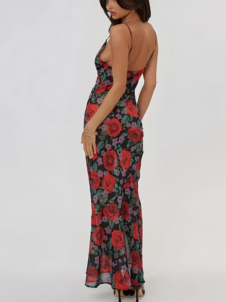 Brownm Rose Maxi Dress