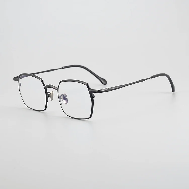 Japan Irregular Square Designer Eyeglasses Frames Men and Women   Titanium Extra-light Glasses