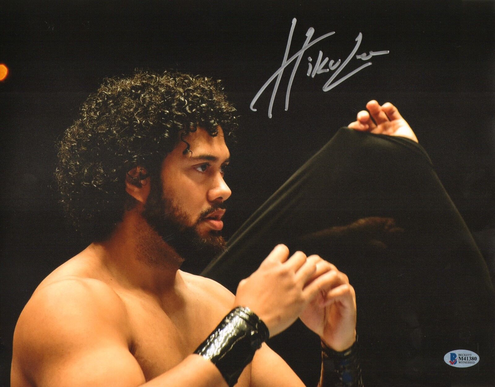 Hikuleo Signed 11x14 Photo Poster painting BAS Beckett COA New Japan Pro Wrestling Bullet Club 6