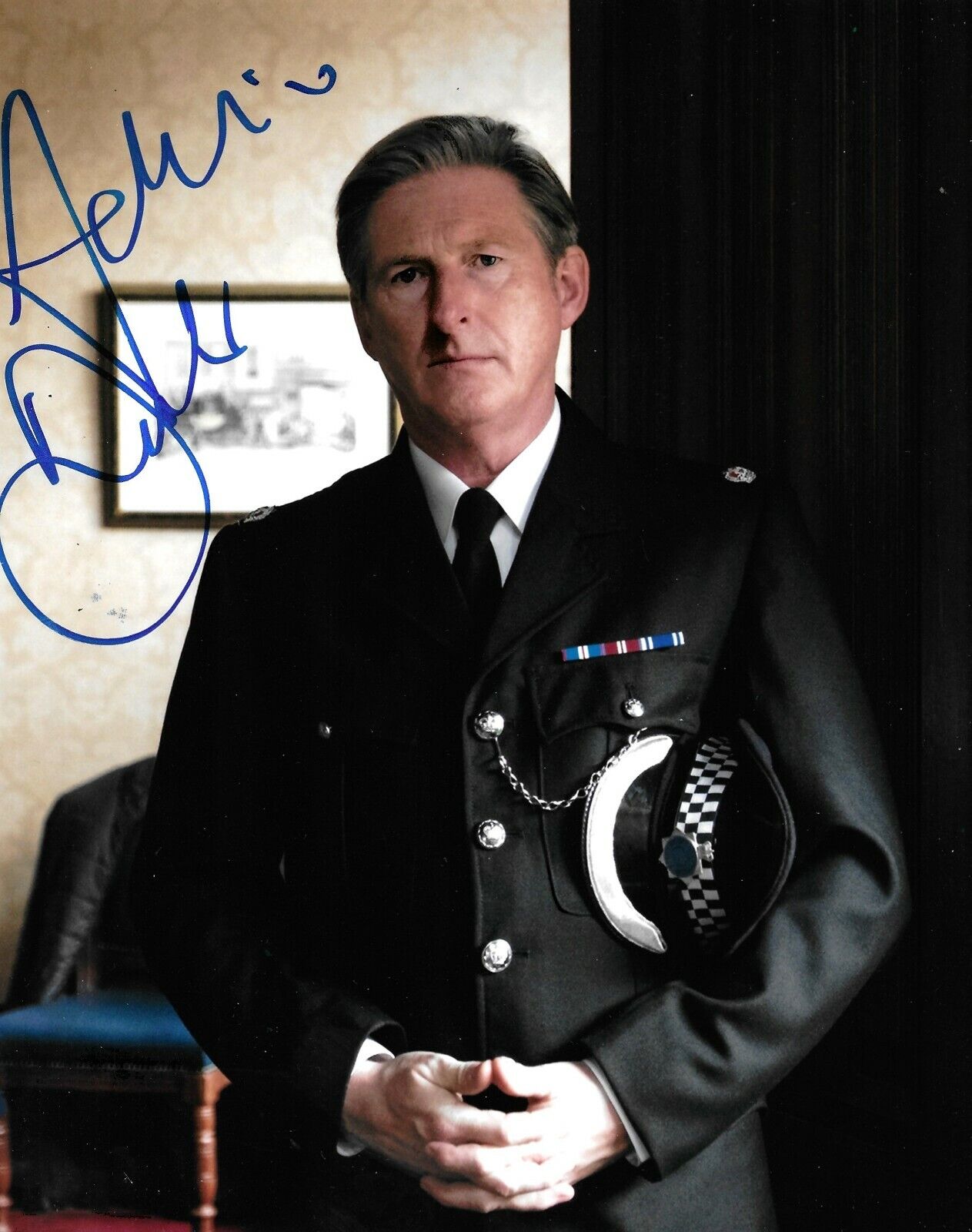 Adrian Dunbar Signed Line Of Duty 10x8 Photo Poster painting AFTAL