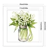 Lily of the Valley Full Stamped Cross Stitch 18CT 2-Strand 25x25cm