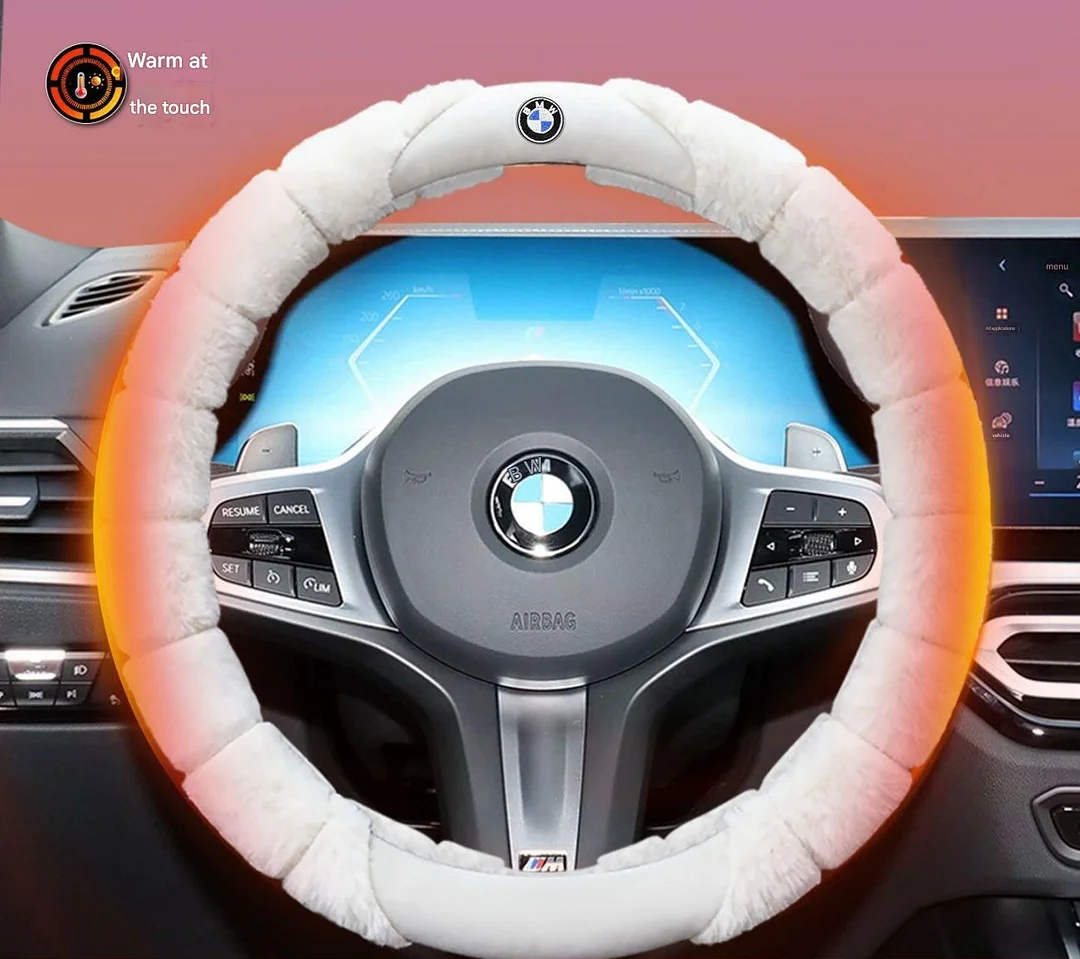 Winter Car Warm Plush Steering Wheel Cover