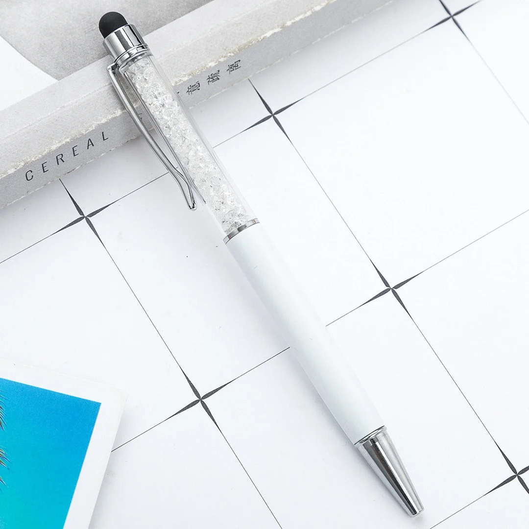 26 Color Crystal Ballpoint Pen Stylus Touch Pen Writing Stationery Office School Supply Spinning Metal Nurse High Quality Pens