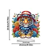 DIY Flag Tiger Special Shape Diamond Painting Desktop Ornaments