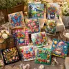 12Pcs Diamond Painting Garden Flowers Greeting Card Set with Envelope