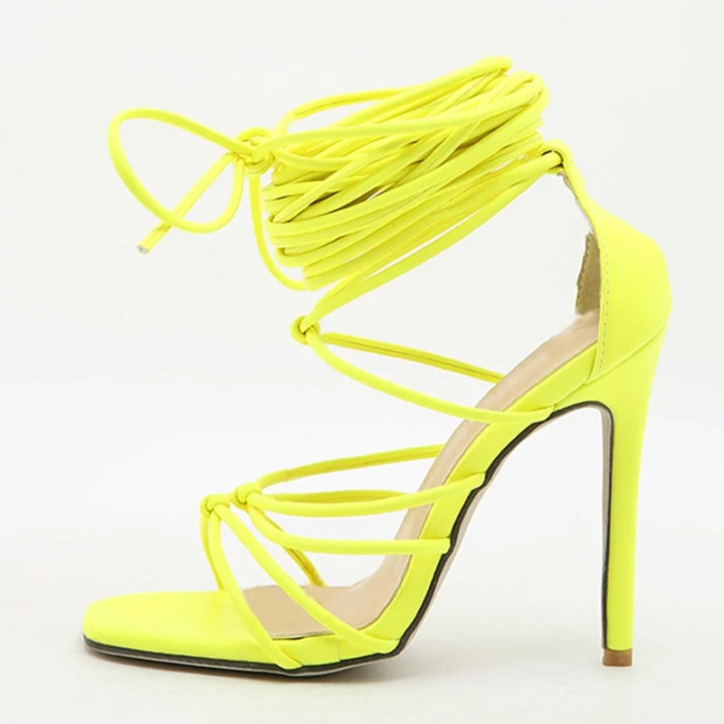 Roman Sandals Cross Strap Stiletto Square Toe High Heels Lace Up Sexy Ladies Fashion Sandals Pumps Long Summer Boots
