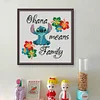 (Stamped/Counted) Disney Stitch Flower - 11CT Cross Stitch 40*40cm