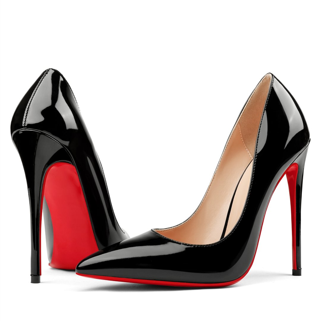 120mm Women's Party Daily Red Soles Patent Pumps-vocosishoes