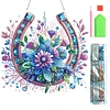 (US Local)Acrylic Special Shape Flowers Horseshoe 5D DIY Diamond Painting Dots Pendant