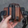 Cowhide EDC Tool Set Outdoor Multi-Function Sheath Tool Bag Flashlight Case