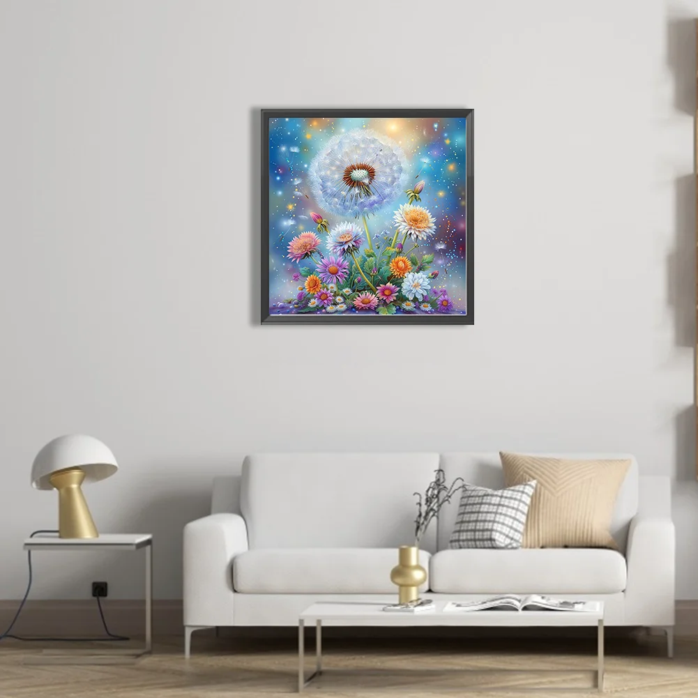 Partial AB Diamond Painting - Full Round Drill - Dandelion(Canvas|45*45cm)