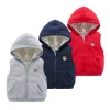 Kid Baby Boy Girl Hooded Zippered Jacket Velvet Warm Vest Coats