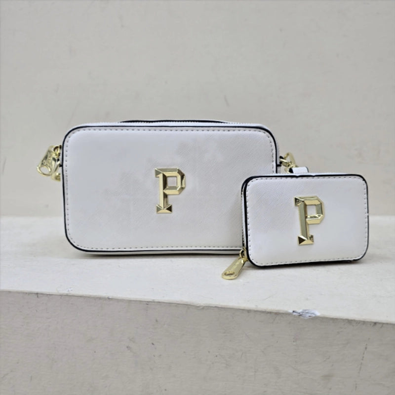 Women’s Medium Pu Leather Letter Solid Color Classic Style Streetwear Square Zipper Square Bag