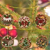 6pcs/set DIY Diamond Special Shape Pearl Art Hanging Wooden Christmas Tree Ornament Kit