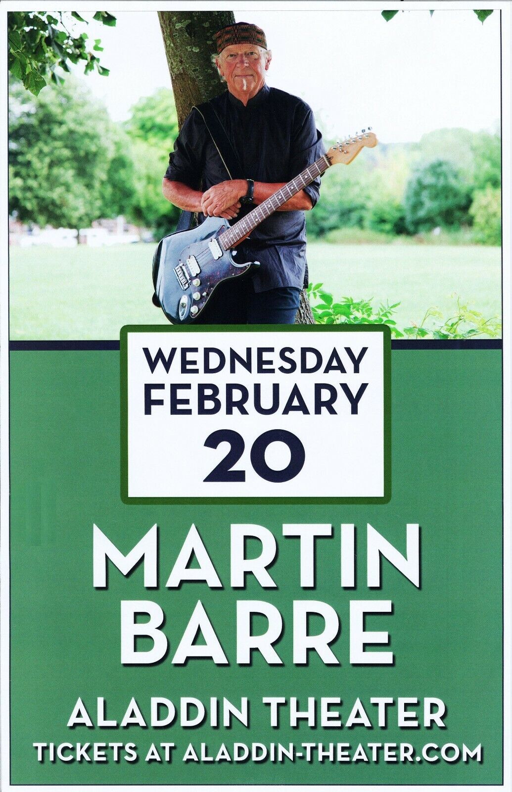 MARTIN BARRE 2019 Gig POSTER Portland Oregon JETHRO TULL Concert