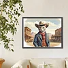 Diamond Painting -DIY Round Drill Western Cowboy Cat