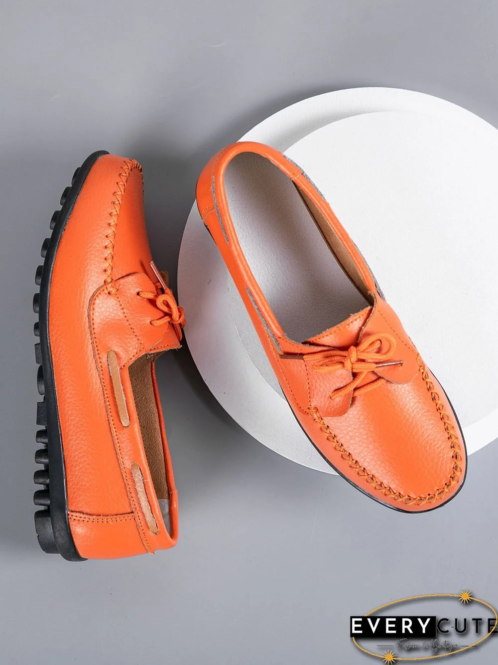 Retro Casual Simple Lace-up Flat Shoes