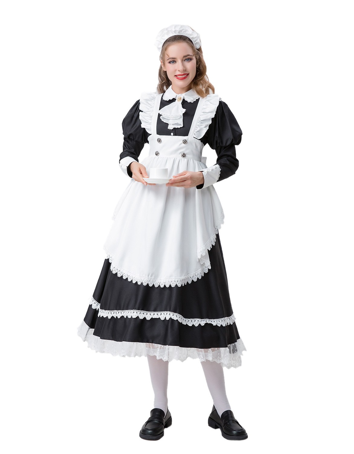 Halloween Costume British Long Sleeve Maid Costume Japanese Uniform Cute Dress Plus Size Maid Dress Novameme
