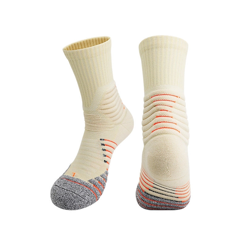 Elite Non-slip Basketball Stockings Practical Breathable Running Thickened Towel Bottom Mid-calf Socks Sweat-absorbent Sports Men And Women Socks