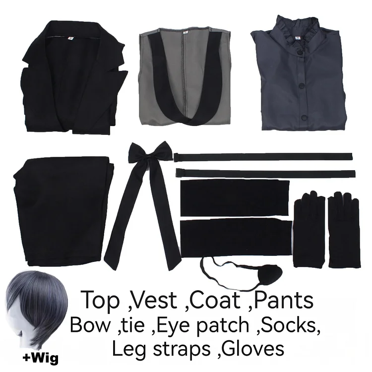 【Wetrose】In Stock Black Butler Cosplay Costume Ciel Phantomhive Classic Anime Full Set Halloween