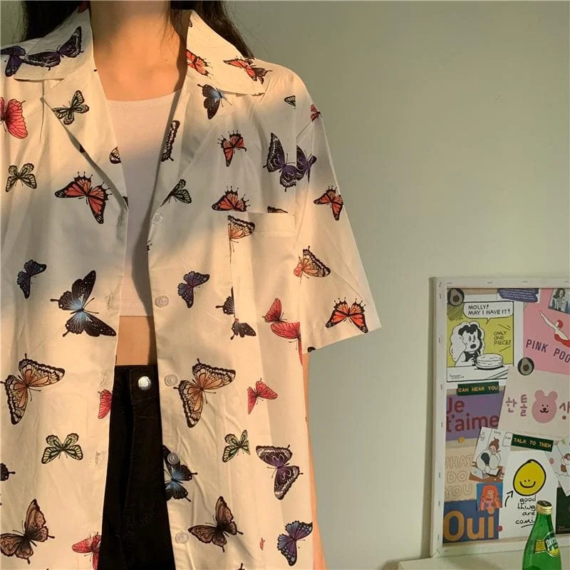 Butterflies Tee Shirt Blouse SP14800