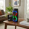 BT Portable Wireless Speakers with Mic & Radio Stereo Subwoofer Music Player RGB Colorful Light Soundbar Column For Home Use/Square Dancing/Karaoke
