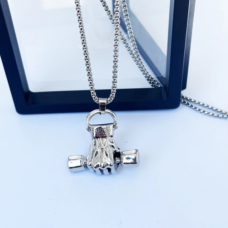 Hip-Hop Vintage Style Animal Letter Alloy Titanium Steel Plating Men’s Pendant Necklace Men Pendant Necklaces