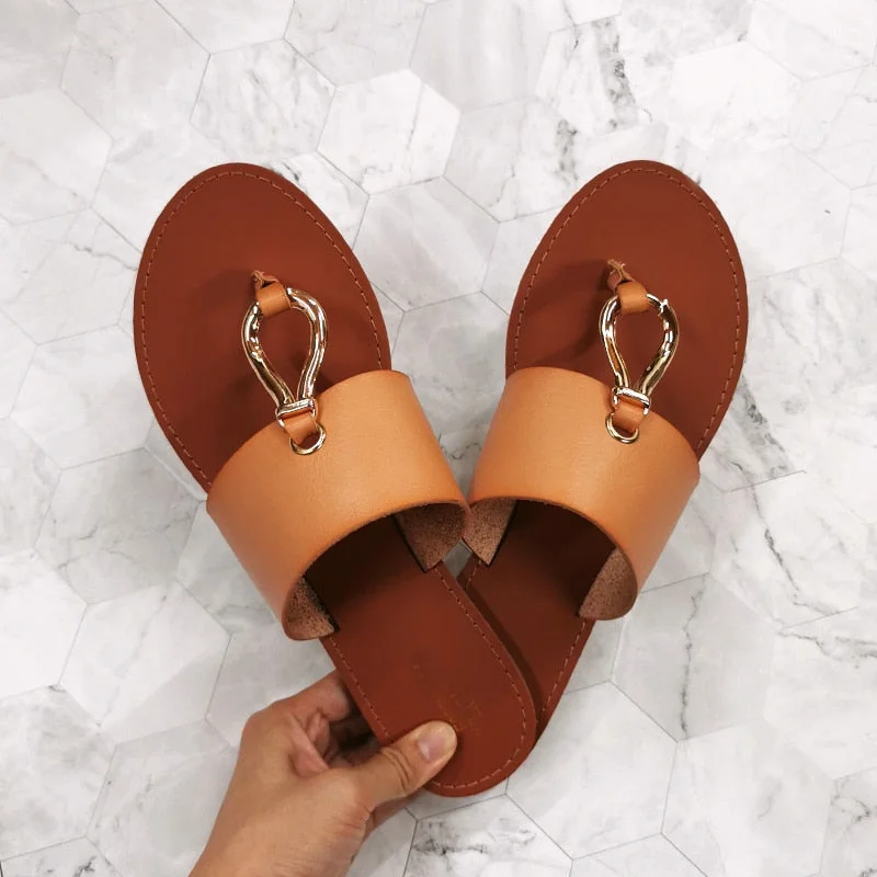 2021 New Fashion Women Slippers Summer Shoes Woman Retro Thin Straps Open Toe Plus Size Slippers Outdoor Beach Flat Slides