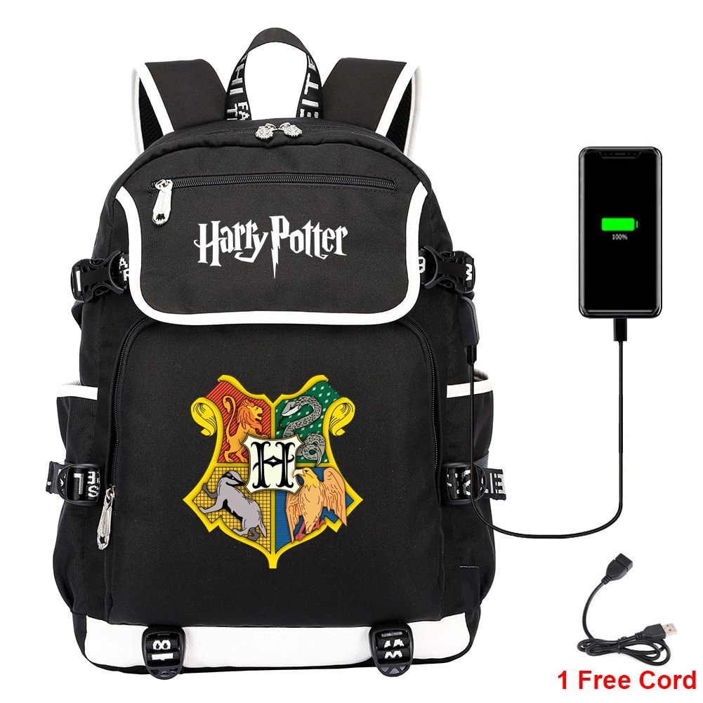 Harry Potter Backpack Travel Bag Rechargeable Computer Schoolbag