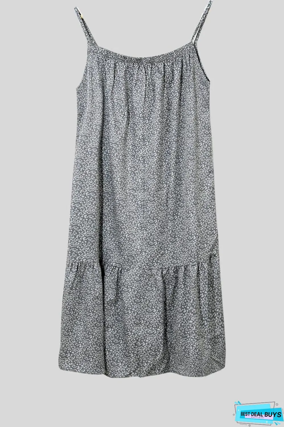 Full Size Printed Sleeveless Mini Cami Dress