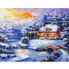 Winter Snow Hut - 11CT Stamped Cross Stitch 60*50cm/23.62*19.69in