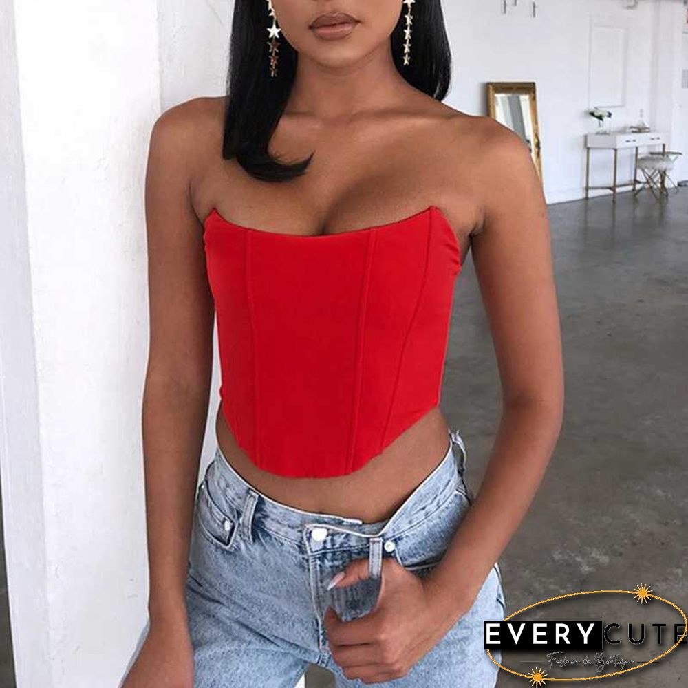 Waist Training Corset Bustier Tops Strapless