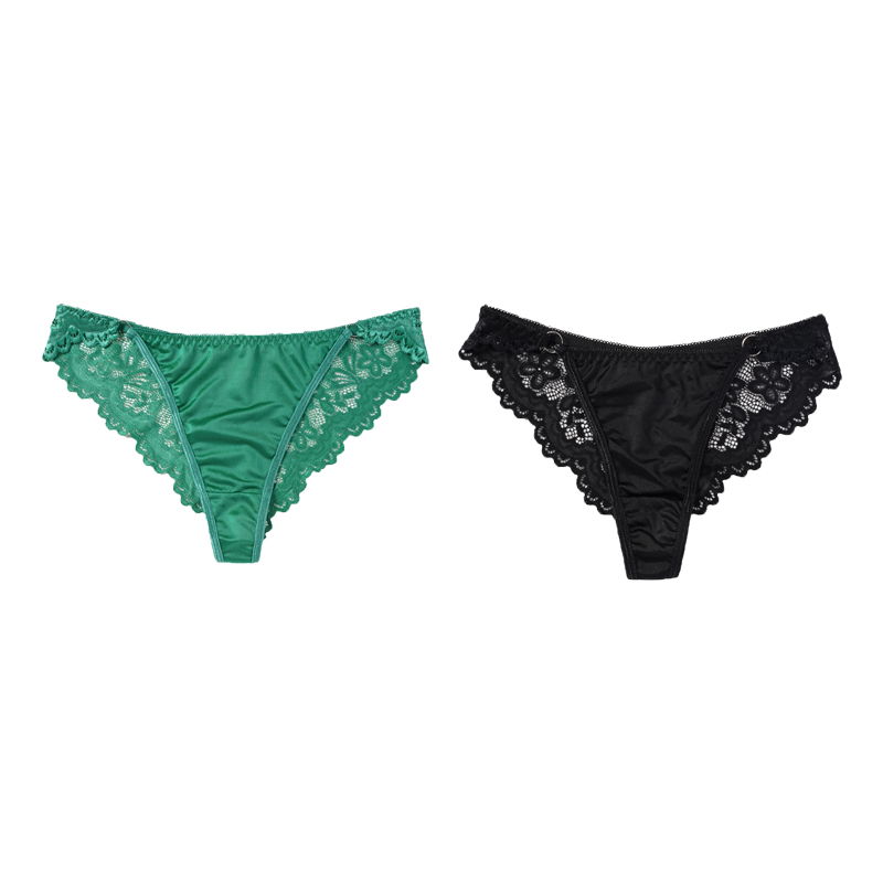 Akayes 2Pcs Floral Lace Panties Women Underwear Transparent Sexy Lingerie Seamless Pantys Low-waist Female Briefs Intimates