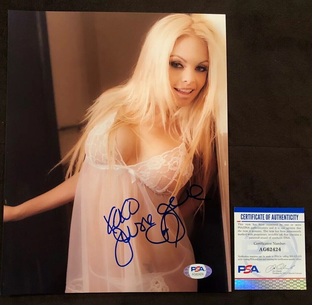 Jesse Jane Adult STAR Hand SIGNED 8X10 Photo Poster painting Autograph Naughty America PSA COA