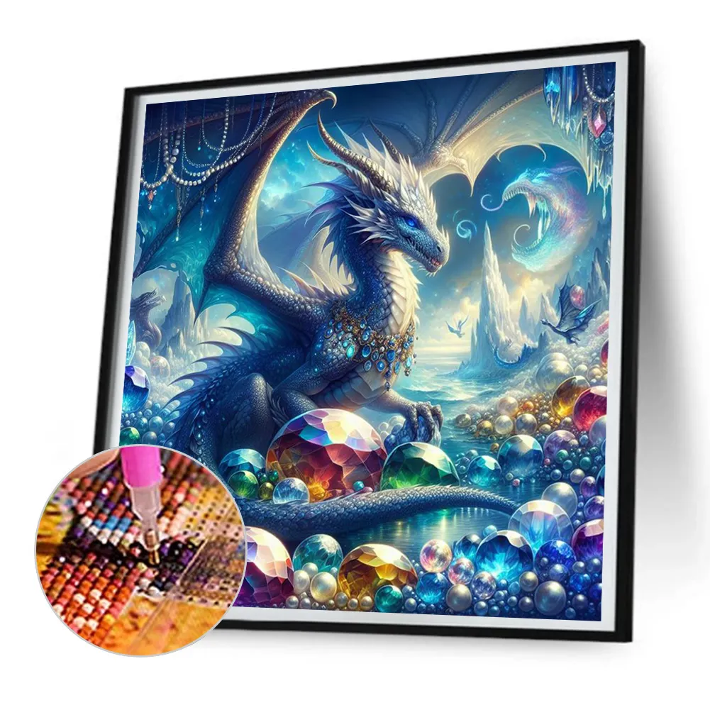Diamond Painting - Full Round Drill - Dragon(Canvas|30*30cm)
