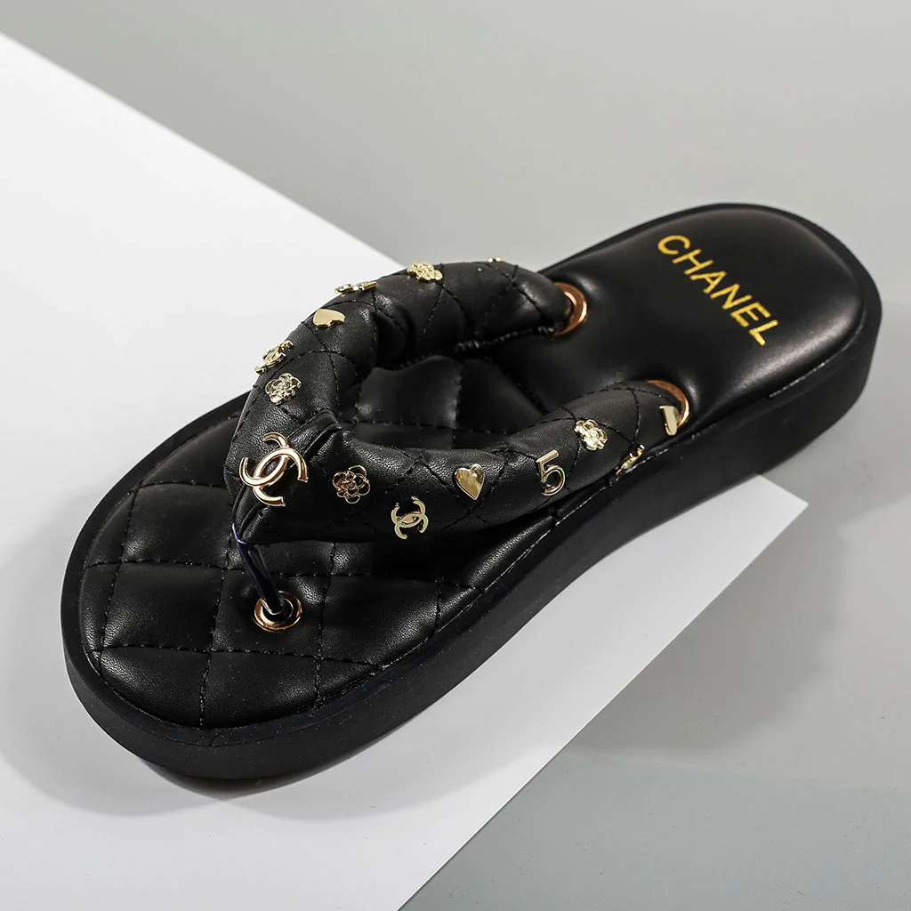 Chanel Crossing Clouds Black Slipper