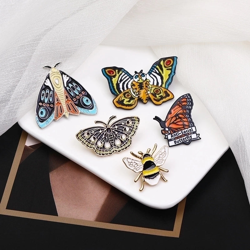 Retro Pin Butterfly Alloy Enamel Unisex Brooches
