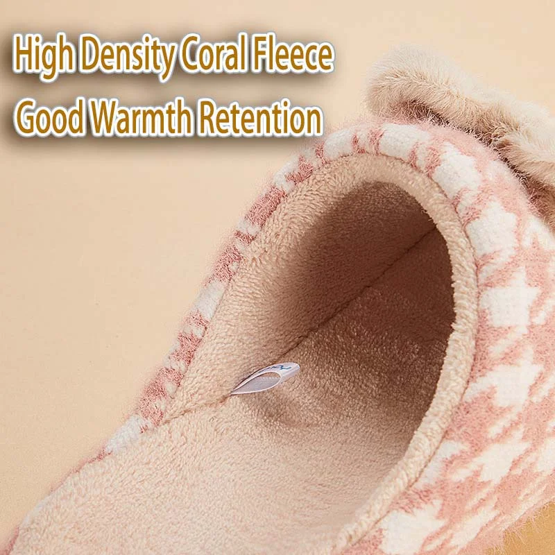 Letclo™  New Indoor Non-slip Plus Velvet Warm Couple Soft-soled Cotton Slippers letclo Letclo
