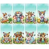(US Only)8PCS DIY Diamond Art Greeting Cards Easter Designs Congratulations Cards & Gifts