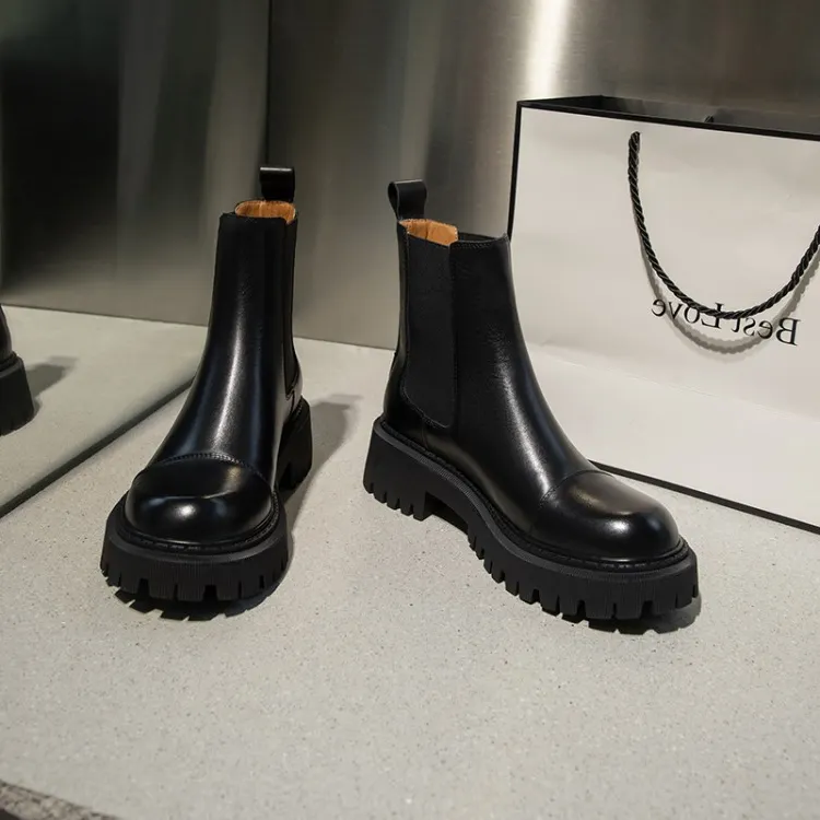 Women's Platform Short Martin Boots-vocosishoes