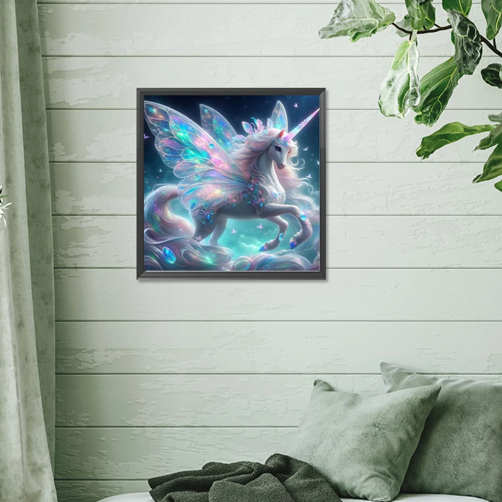 Diamond Painting - Full Round Drill - Dream Unicorn(Canvas|30*30cm)