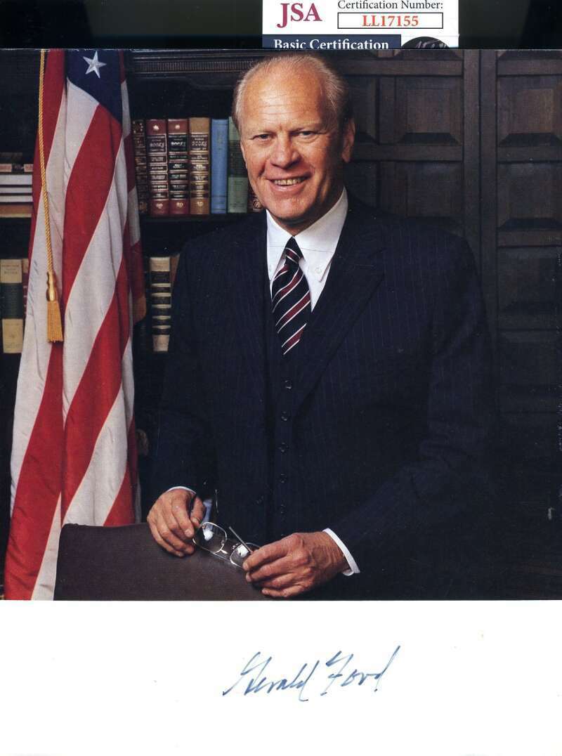 Gerald Ford JSA Coa Hand Signed 8x10 Photo Poster painting Autograph