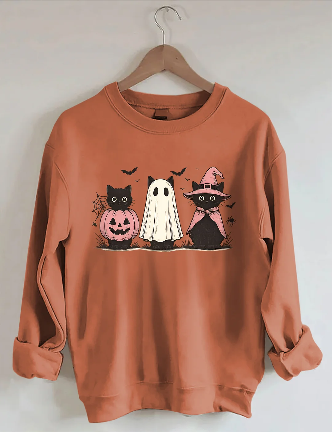 Boo Ghost Black Cat Sweatshirt