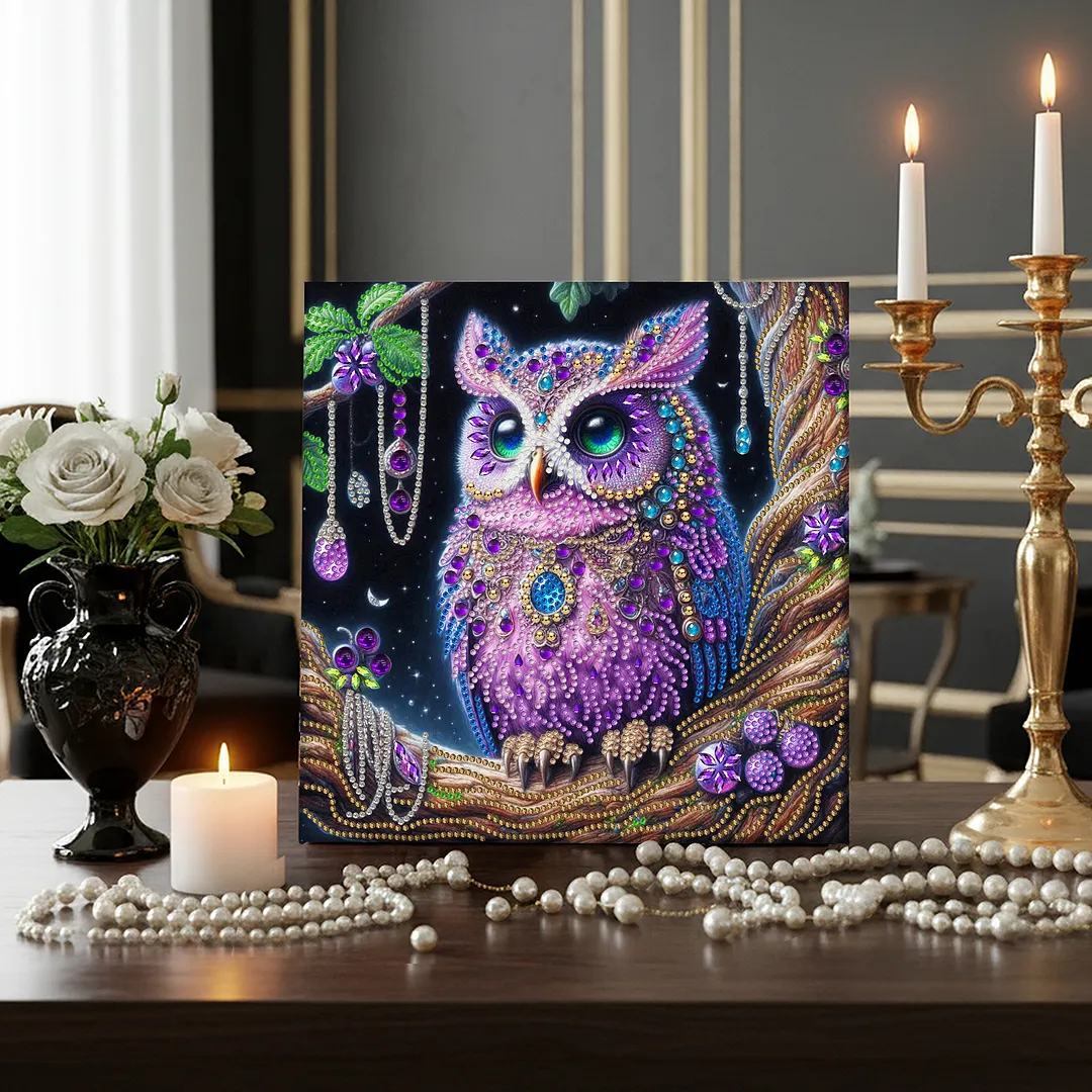 DIY Special Shape Drill Pearl Gem Diamond Art Painting Kit with Frame 9.84x9.84in Art Craft Pearl Diamond Painting for Adults Beginners Home Decor (BK43)
